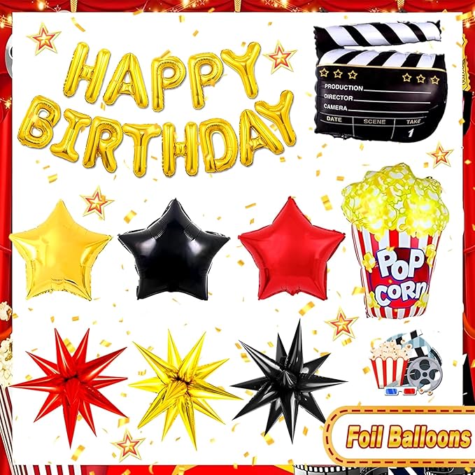 150pcs Movie Themed Birthday Party Decorations Movie Night Birthday