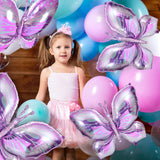 NOVWANG Butterfly Balloons - 10 Pcs 40 Inch Purple Pink Foil Mylar