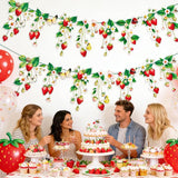 Strawberry Garland Banner Berry First Birthday Decor Strawberry