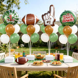 4 Sets Football Party Balloons Stand Kit with Football Shaped Count