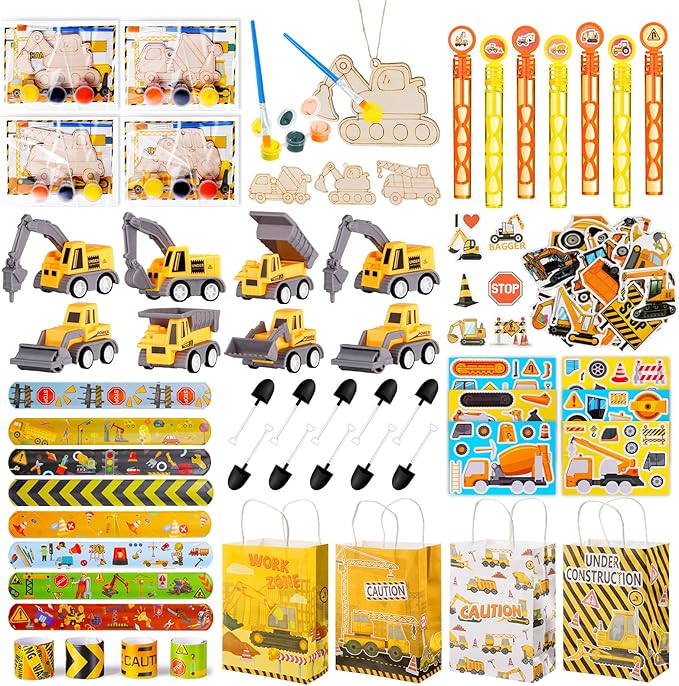 146Pcs Construction Party Favors Birthday Decorations Supplies for