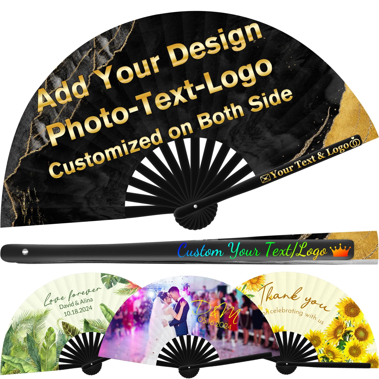 SeeWeLove Decorative Folding Fans Personalized Fans Custom Fan