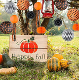 12 Pack Halloween Decorations Hanging Paper Lantern Pumpkin Set