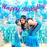 Teal purple Lavender Girl Mermaid birthday Party decorations 21pcs