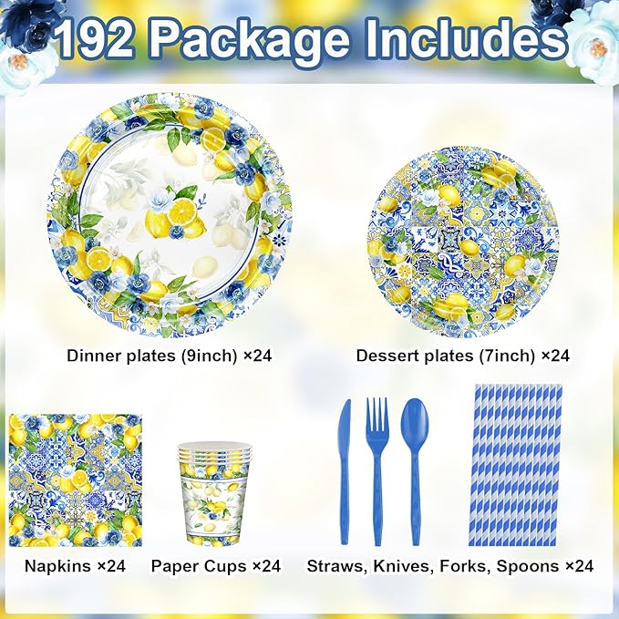 192 Pcs She Found Her Main Squeeze Bridal Shower Decorations Capri
