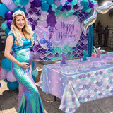 Mermaid Party Decorations 162Pcs Mermaid Party Tableware Set Mermaid