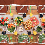 192 Pcs Football Paper Plates and Napkins Set Football Party