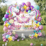 Unicorn Party Decorations Kit 135 Piece Set with 3D Foil Balloons