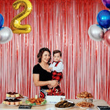 Red Party Streamers Decorations Happy Mothers Day 3 Pack 3.2 x 8.2 ft