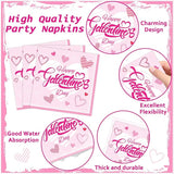 96 Pcs Galentine's Day Party Plates Napkins Tableware Set Galentines