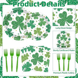 100 Pcs St Patrick's Day Shamrock Tableware Party Supplies Set