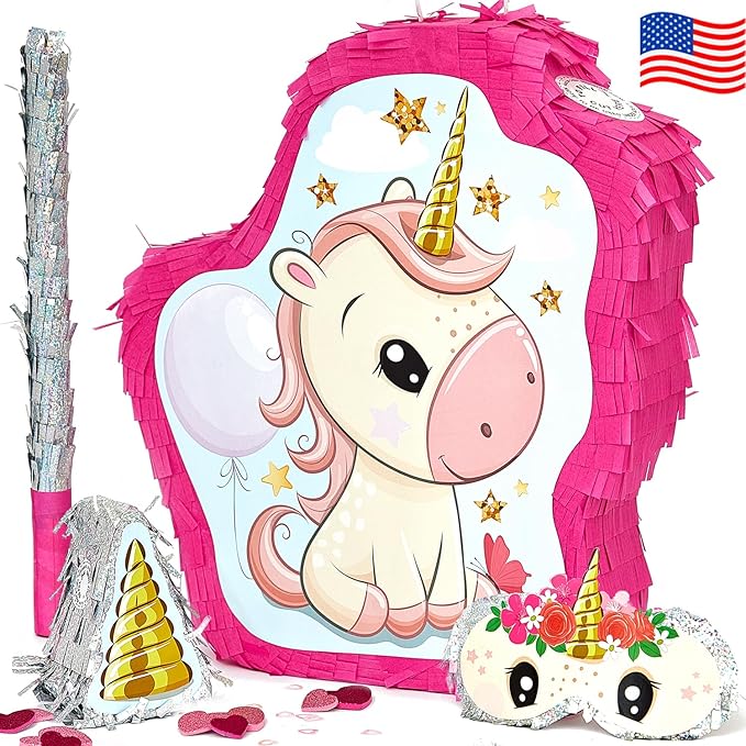 Unicorn Pinata Treasure Hunt Party Game Birthday Party Complete Set
