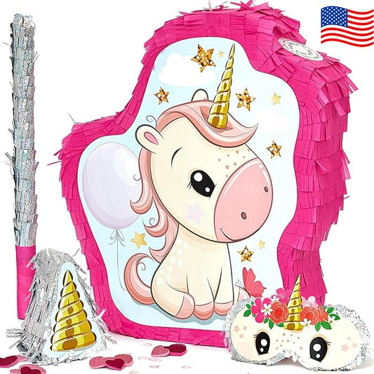 Unicorn Pinata Treasure Hunt Party Game Birthday Party Complete Set