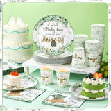 200 Pcs Greenery Baby Shower Paper Plates Napkins Cups Baby Shower