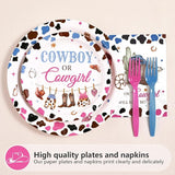 96Pcs Western Gender Reveal Decorations Cowboy or Cowgirl Gender