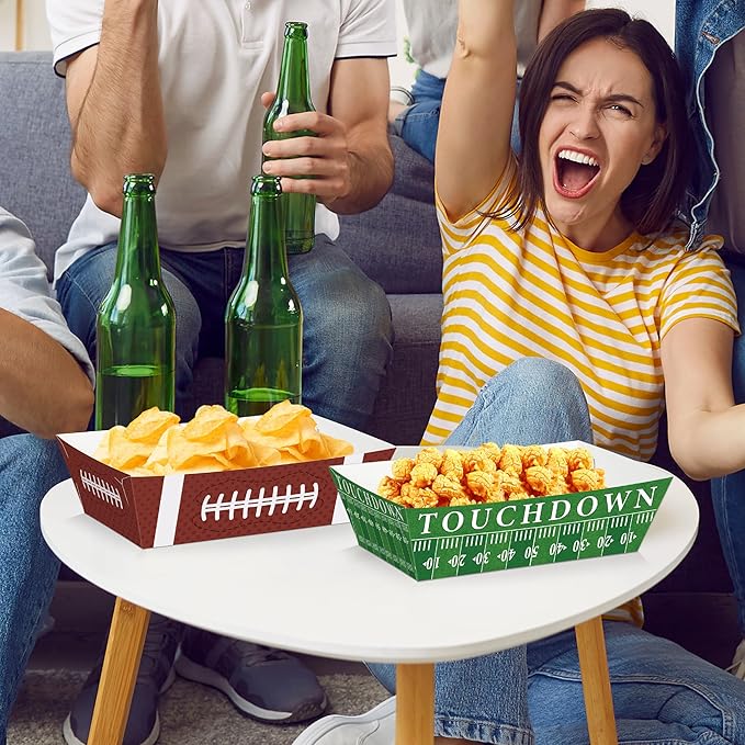 50 PCS Football Party Decorations 2026 Football Serving Tray