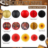 18 Pcs Movie Night Party Decor Theme Hanging Paper Lanterns with