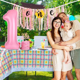 Bee Theme Highchair Banner for Baby First Birthday Party Decorations