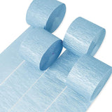 PartyWoo Blue Crepe Paper Streamers 4pcs 328ft Pack of Pearl Blue
