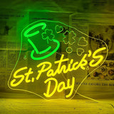 St Patricks Day Neon Sign Dimmable St Patrick's Day Neon Signs for