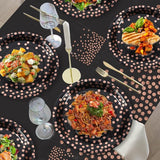 Black and Rose Gold Paper Plates and Napkins-200 Pack - Paper Plates