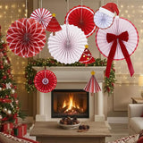 Christmas Paper Fan Decorations Christmas Decorations Classroom Red