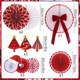 Christmas Paper Fan Decorations Christmas Decorations Classroom Red