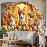 Easter Banner Polyester 43x70.86 Inches Banner Easter for Home Decor