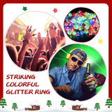 Leyndo 24 Pack LED Light up Rings Party Favors, Glow in the Dark Party