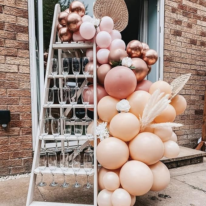 PartyWoo Nude Balloons 100pcs 5 Inch Apricot Fall Neutral Boho Latex