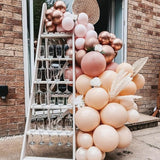 PartyWoo Nude Balloons 100pcs 5 Inch Apricot Fall Neutral Boho Latex
