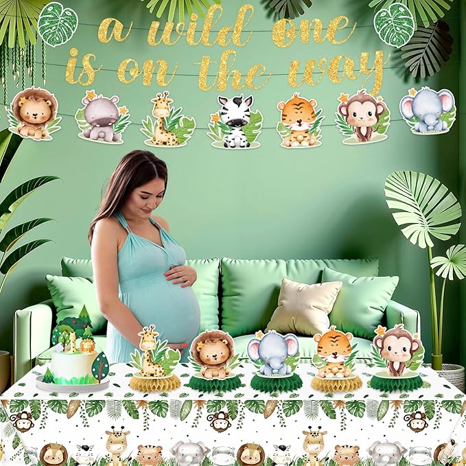 Wild One Baby Shower Decorations for Boys Jungle Safari Baby Shower