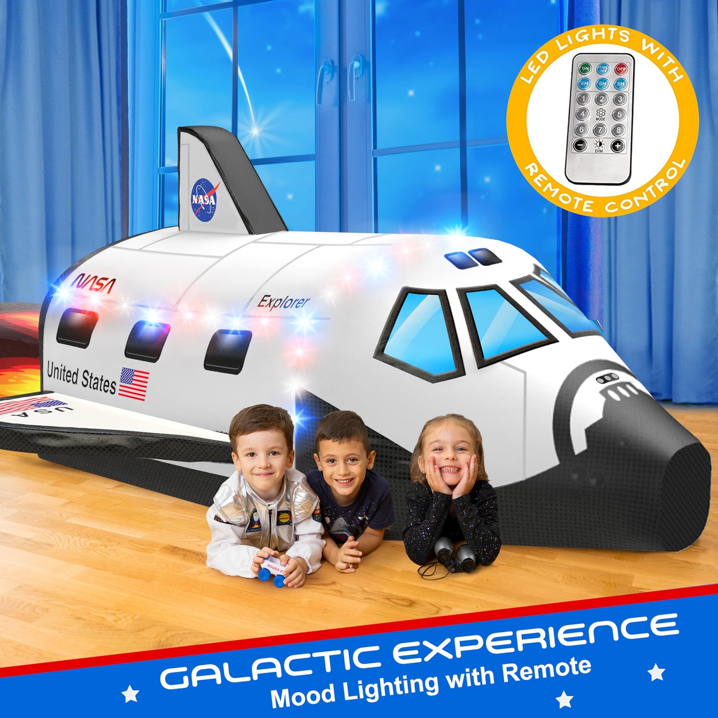 W&O Space Explorer Aerodome with LED Lights & Blast-Off Button –