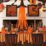 PartyWoo Orange Crepe Paper Streamers 4pcs 328ft Pack of Orange Crepe