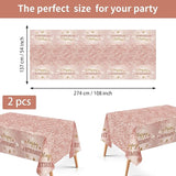 98Pcs Rose Gold Retirement Decorations Pink Happy Retirement Plates