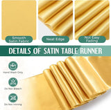 Breling 24 Pack Green and Gold Disposable Plastic Tablecloths and