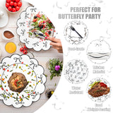 CANREVEL 96 PCS Black Bow Party Plates Serve 24, Bow Plates and