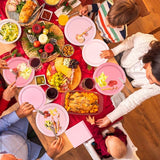 180Pcs Pink Paper Plates Party Supplies Boho Paper Plates and Napkins