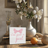 CUANFDDSF Trendy Pink Bow Coquette Room Decor Wooden Box Sign,