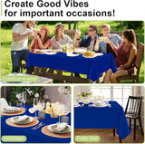 QIKSION Royal Blue Plastic Table Cloth Disposable 3 Pack, 54 x 108