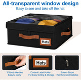 Dofilachy 2-in-1 Stackable Hat Storage for Baseball Caps with Clear