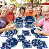 96 Pcs Retirement Plates and Napkins Party Supplies Paper Happy