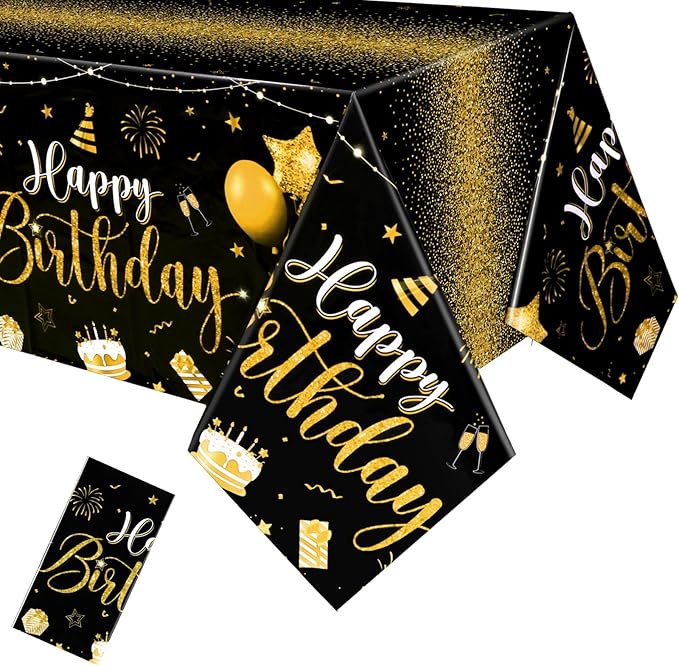 Tudomro 3 Pcs Happy Birthday Tablecloths Happy Birthday Party #3