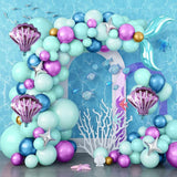 308Pcs Mermaid Birthday Party Decorations Set Serves 24 Includes