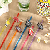 24 Pack Movie Night Party Supplies Movie Night Drinking Straws PET