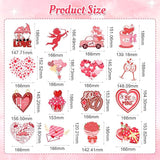 36 Pcs Valentine's Day Hanging Swirl Decorations Set Happy