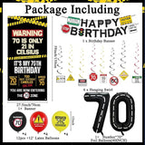70th Birthday Decorations Men Women Caution Logo 70 Is Only 21 in