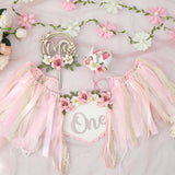 HODIHIWI Wildflower 1st High Chair Banner Birthday Decorations Fo Ligh