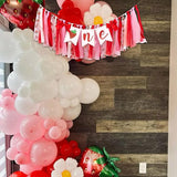 Strawberry One High Chair Banner Strawberry 1st Birthday Party