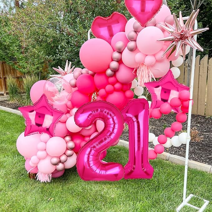 40 Inch Number Balloons Hot Pink 2 Large Number Balloon Anniversary